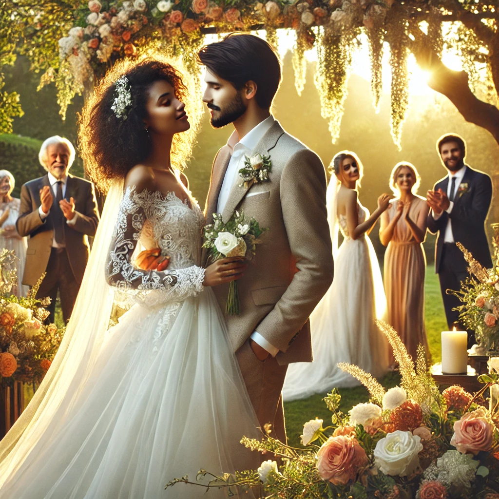 Inter-racial Couple Wedding